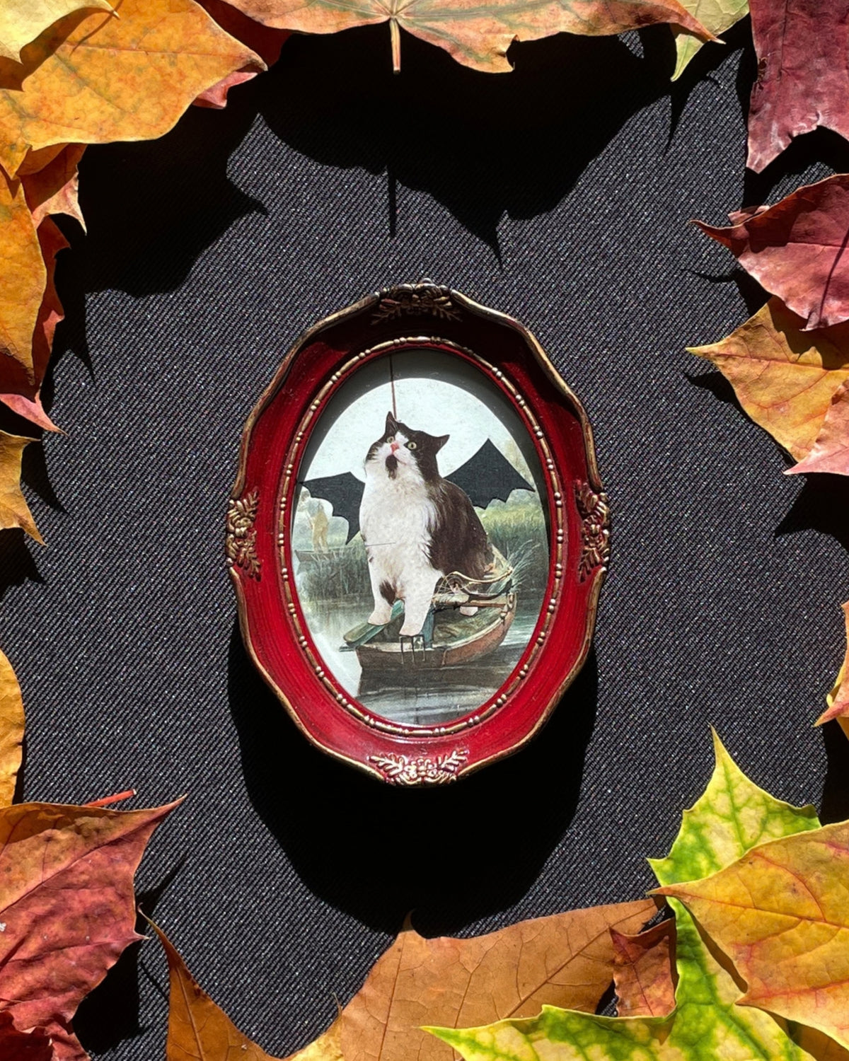 The Catman, Original Mini Collage Art
