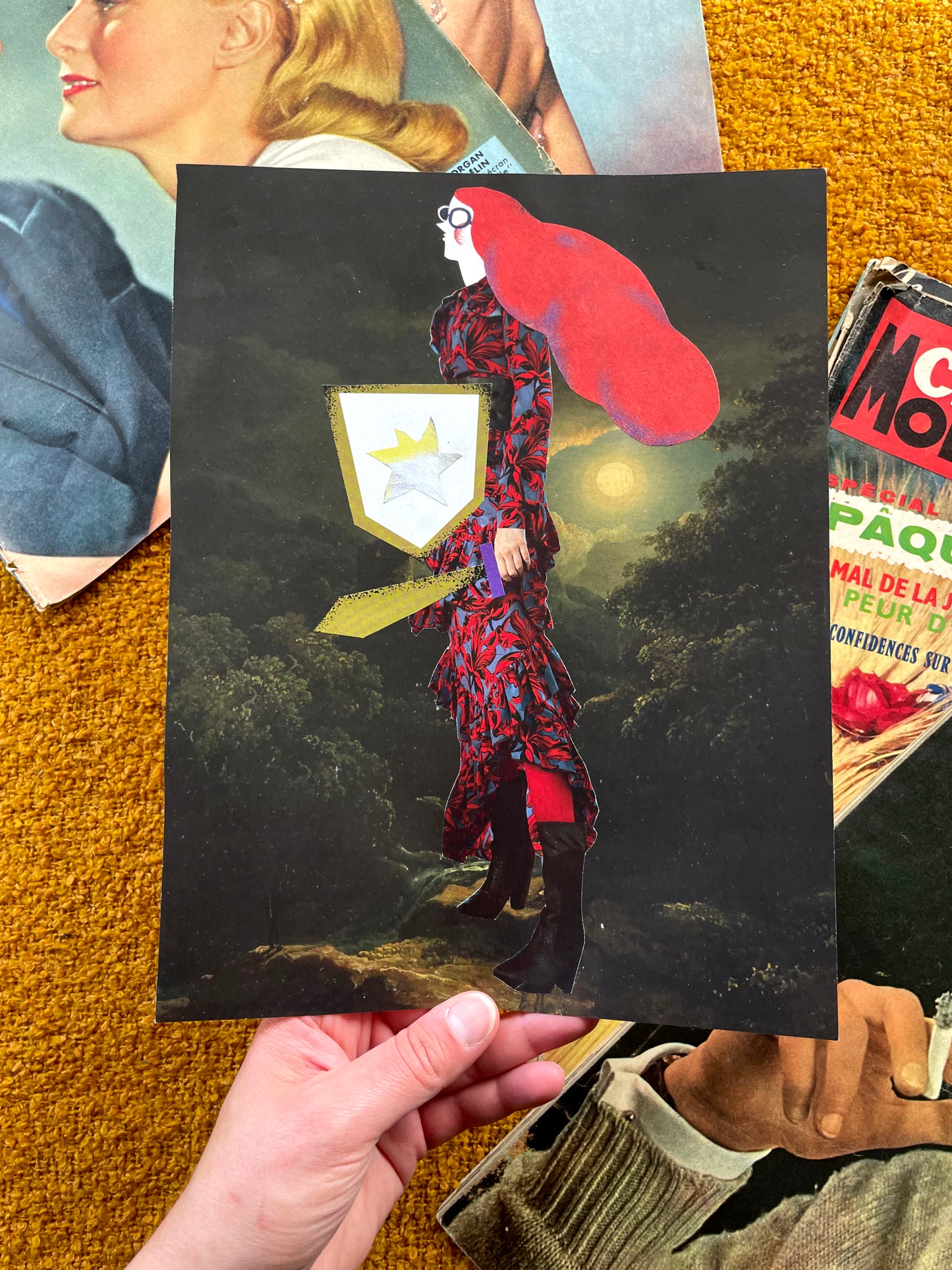 "Cartoon" Original Collage Art