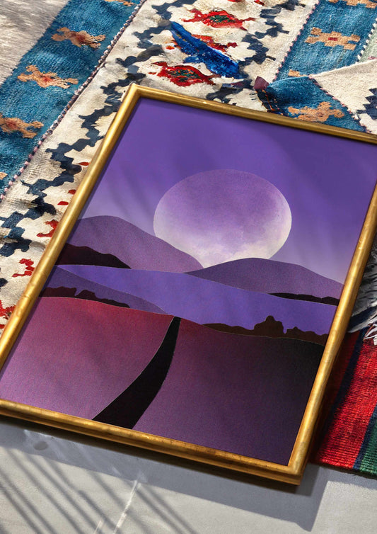 "Purple Moon" Art Print