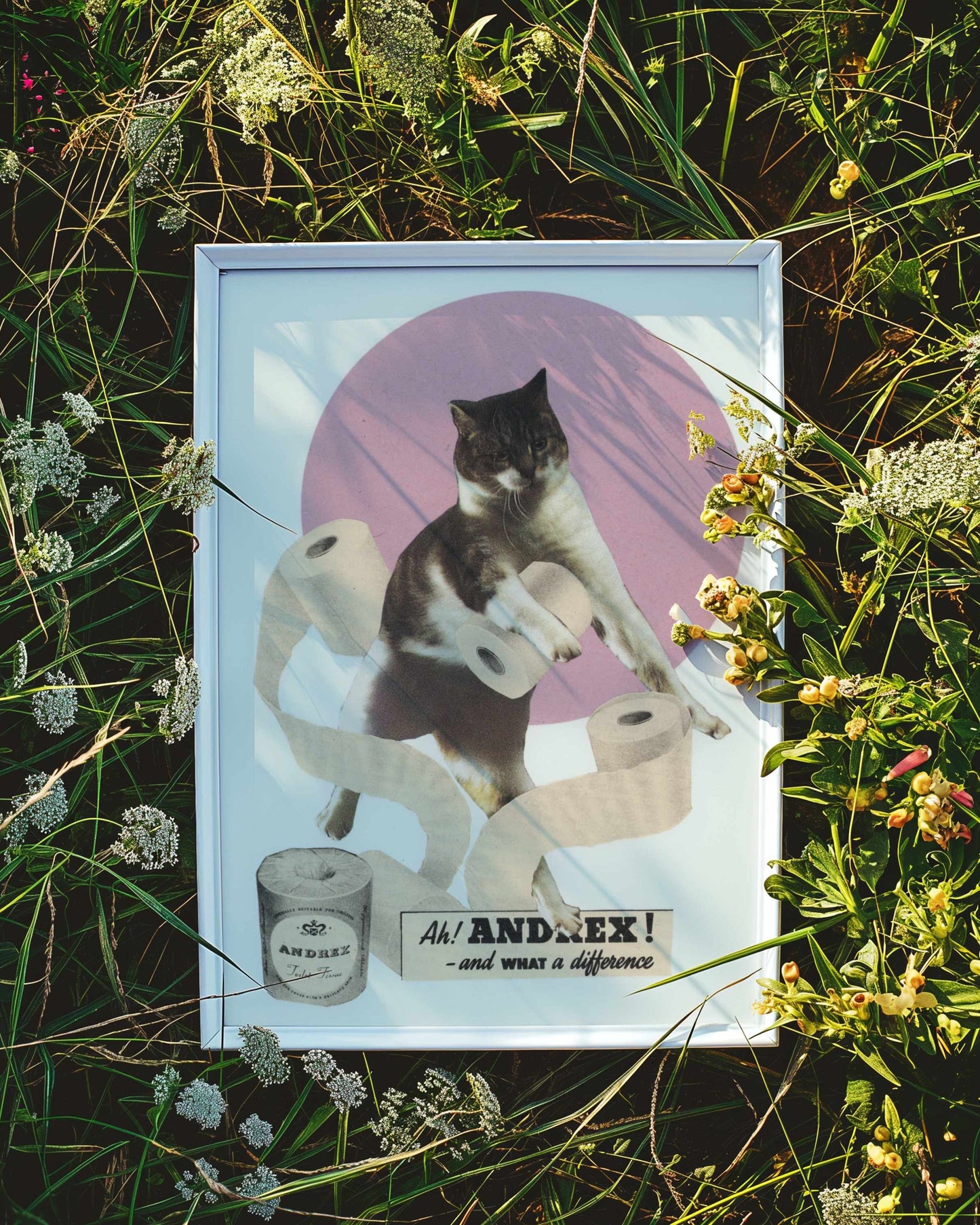 "Toilet Paper Kitty" Art Print