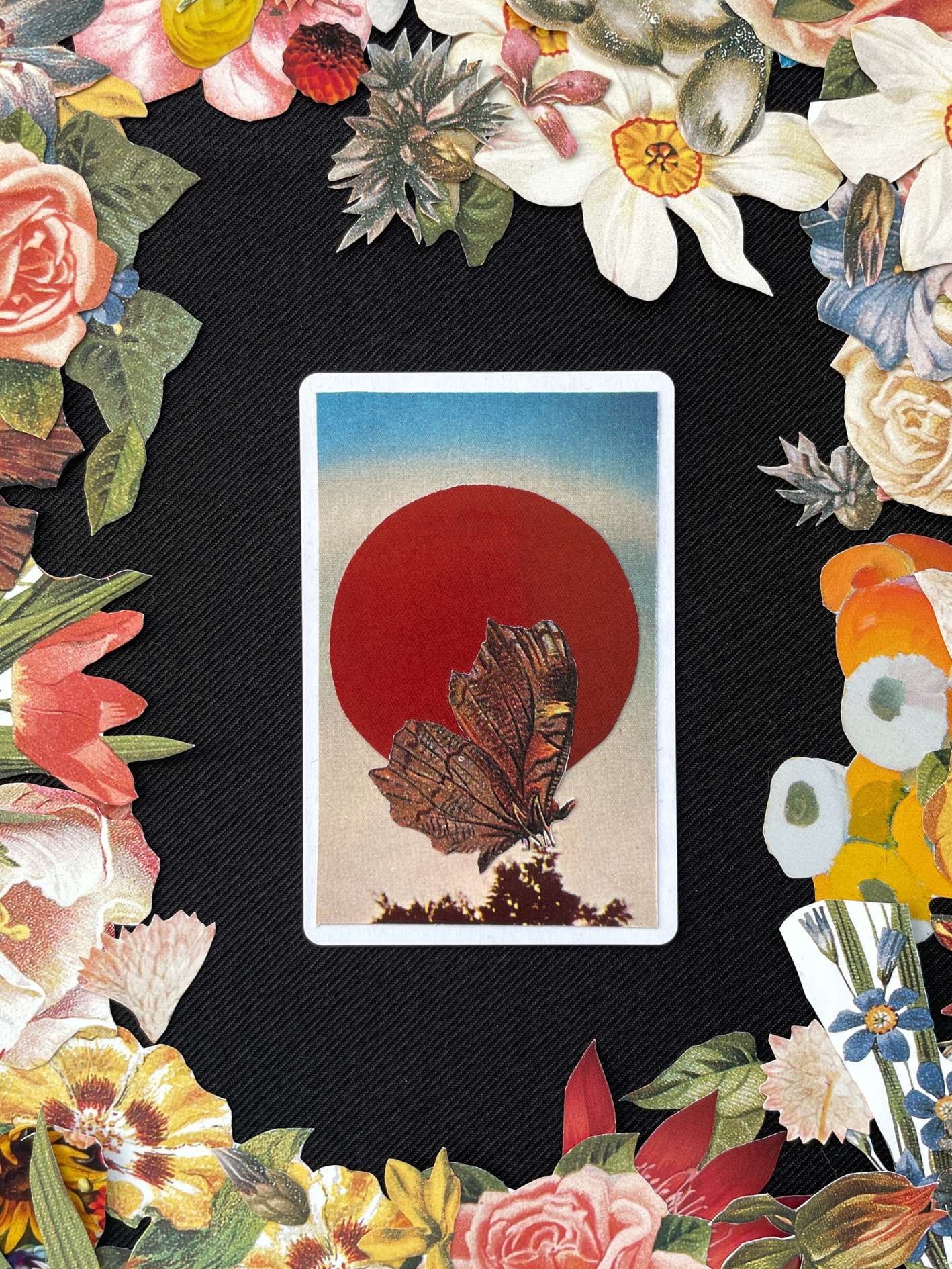 Jack Of Diamonds, Original Mini Collage Card