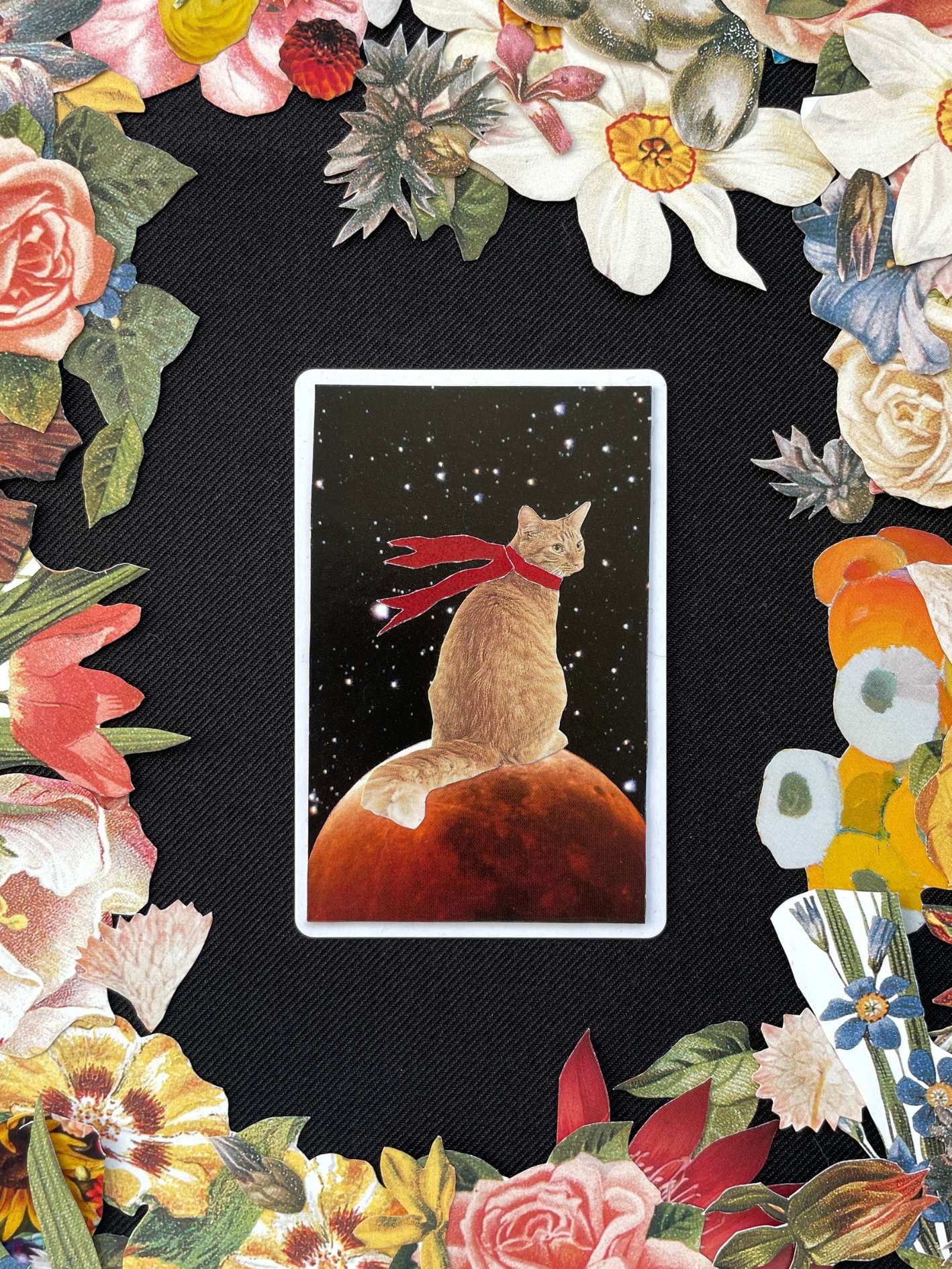Ten Of Hearts, Original Mini Collage Card
