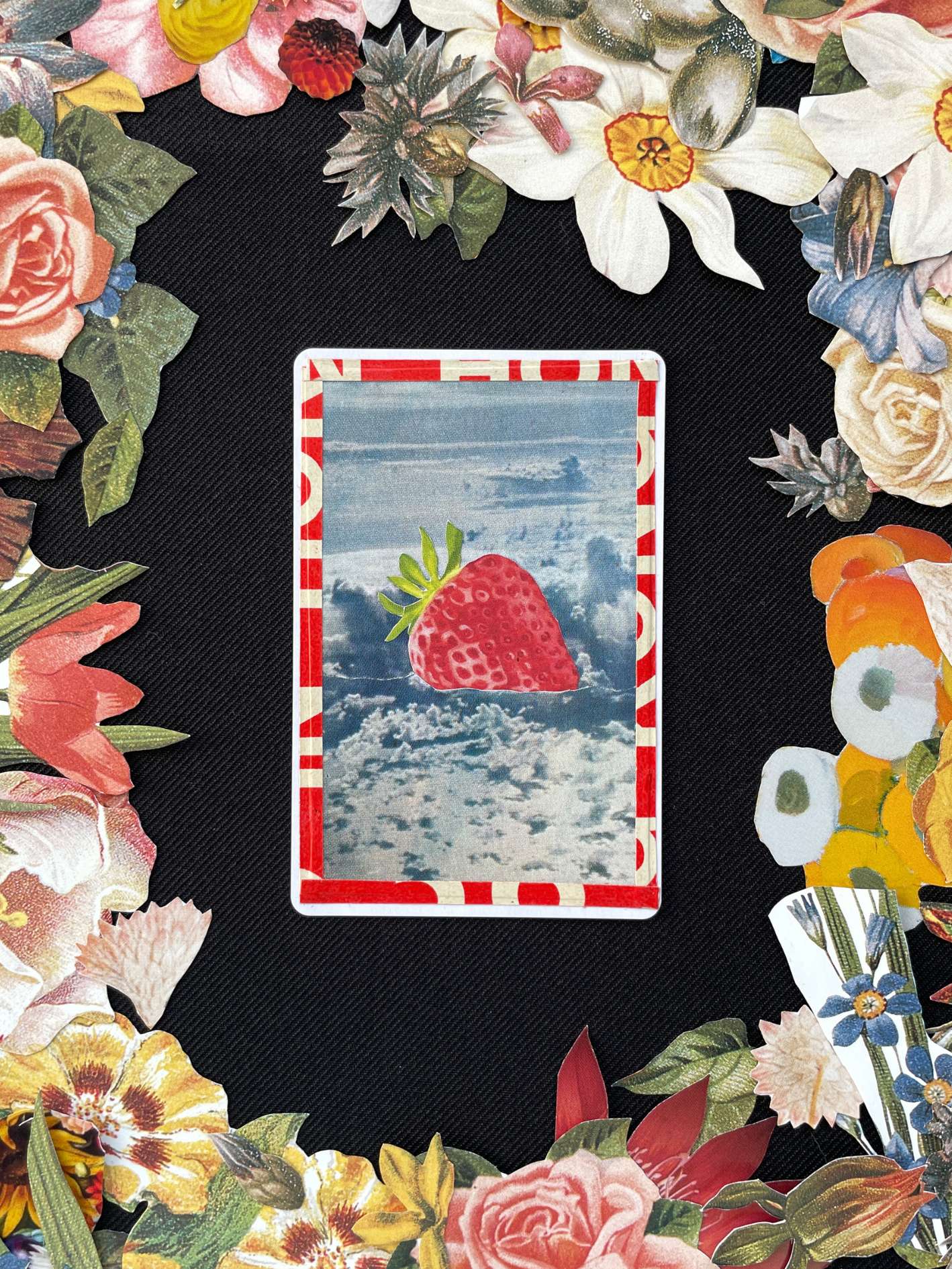 Two Of Clubs, Original Mini Collage Card