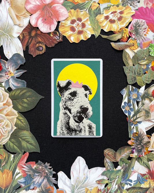 Two of Spades, Original Mini Collage Card
