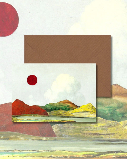 Yellow Landscape Greetings Card