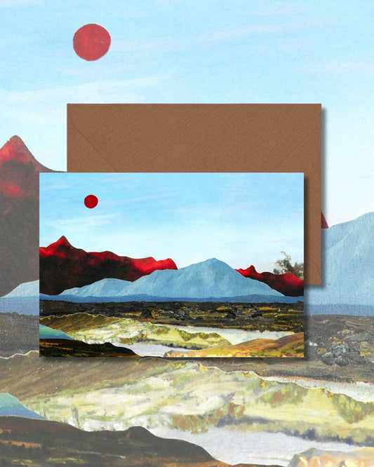 Blue Landscape Greetings Card