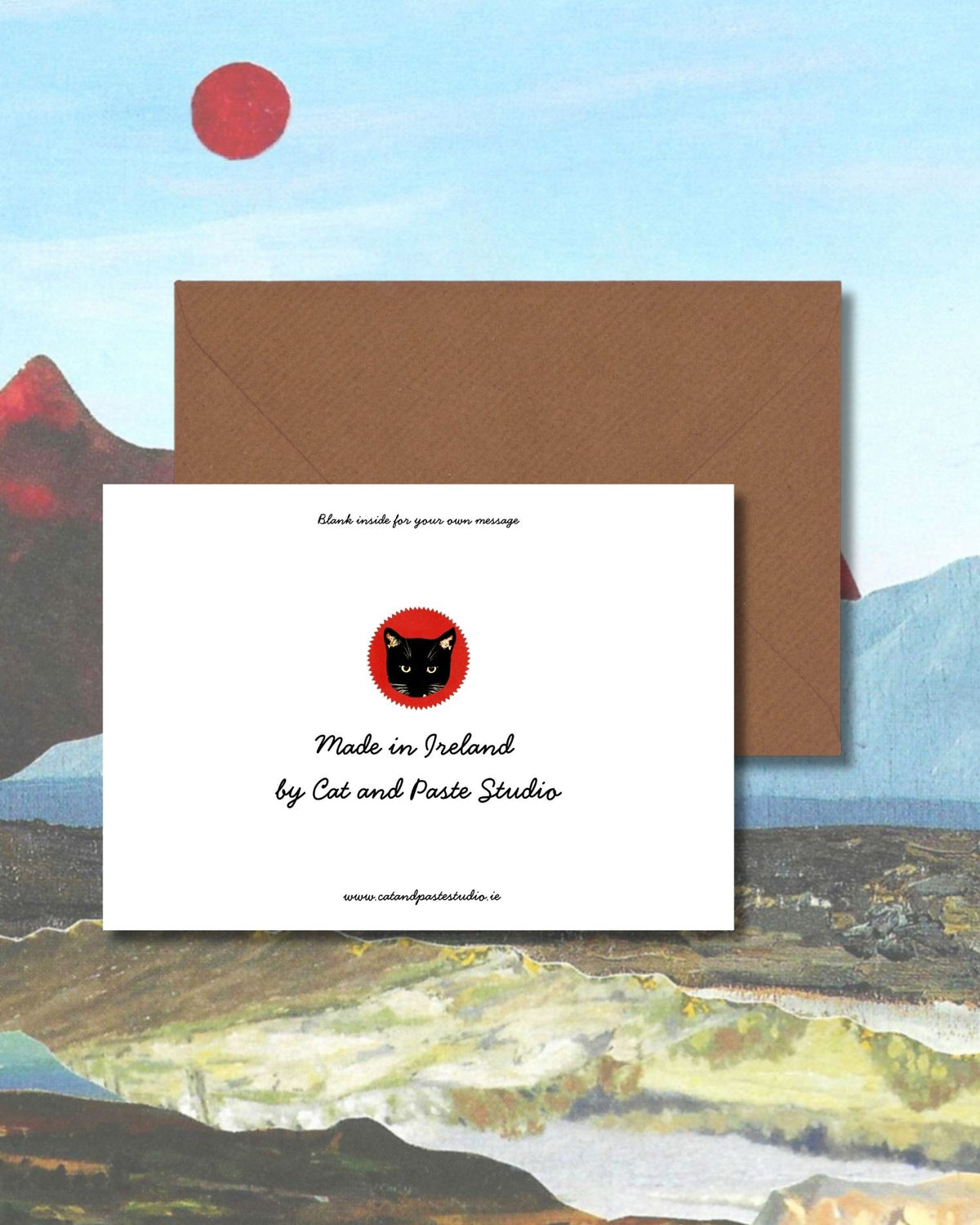 Blue Landscape Greetings Card