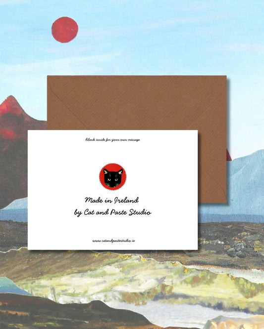 Blue Landscape Greetings Card