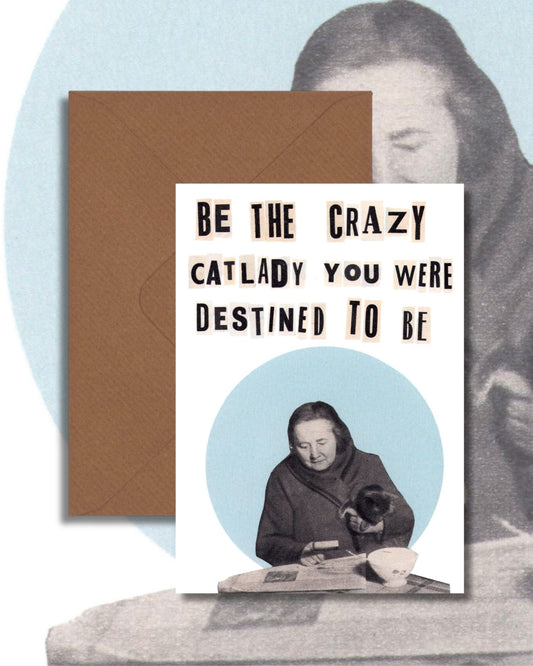 Crazy Cat Lady Greetings Card