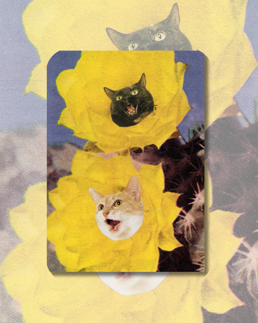 Flower Kitty Sticker no 2