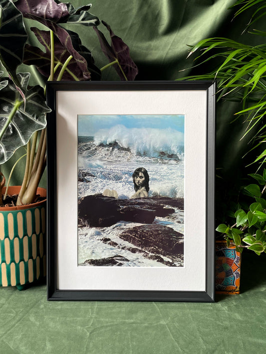 "Bathtime" Original Collage Art
