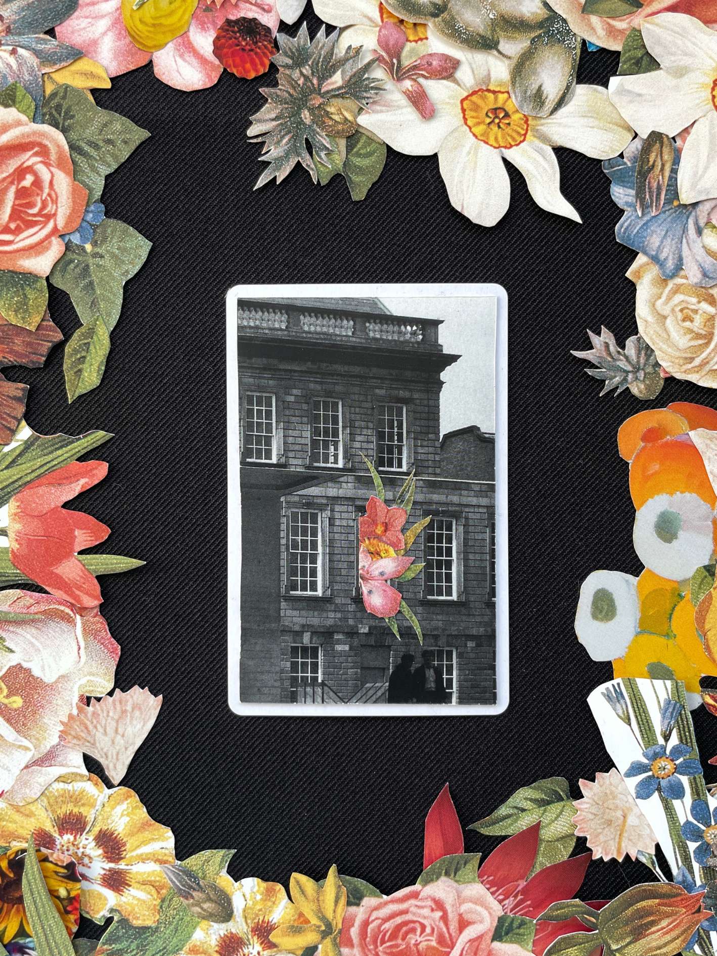 Seven Of Hearts, Original Mini Collage Card