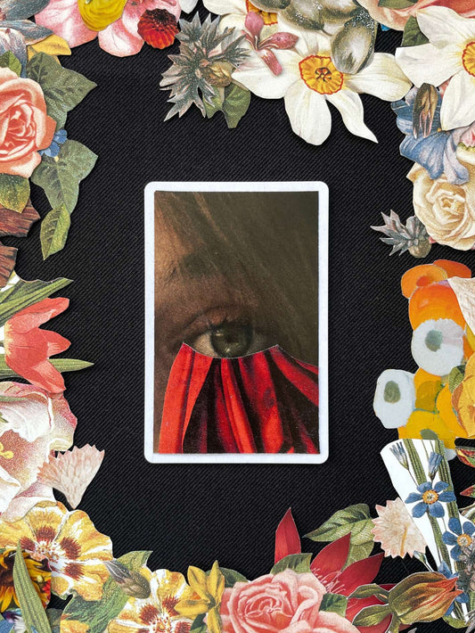 Two Of Diamonds, Original Mini Collage Card