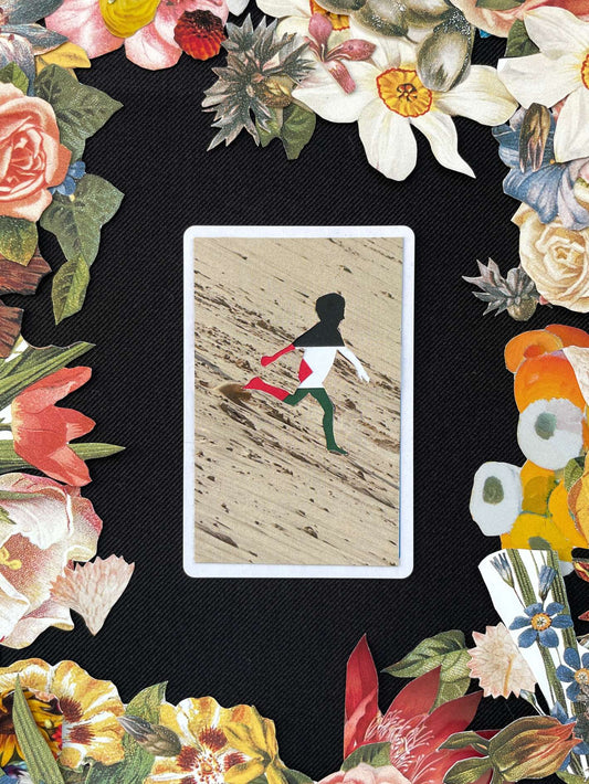 Ten Of Clubs, Original Mini Collage Card