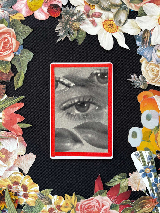 King Of Diamonds, Original Mini Collage Card