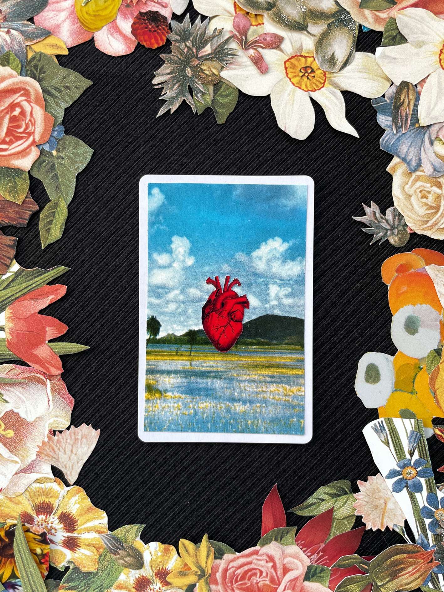 King Of Clubs, Original Mini Collage Card