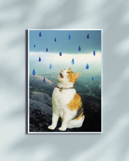 "Rain Kitty" Art Print