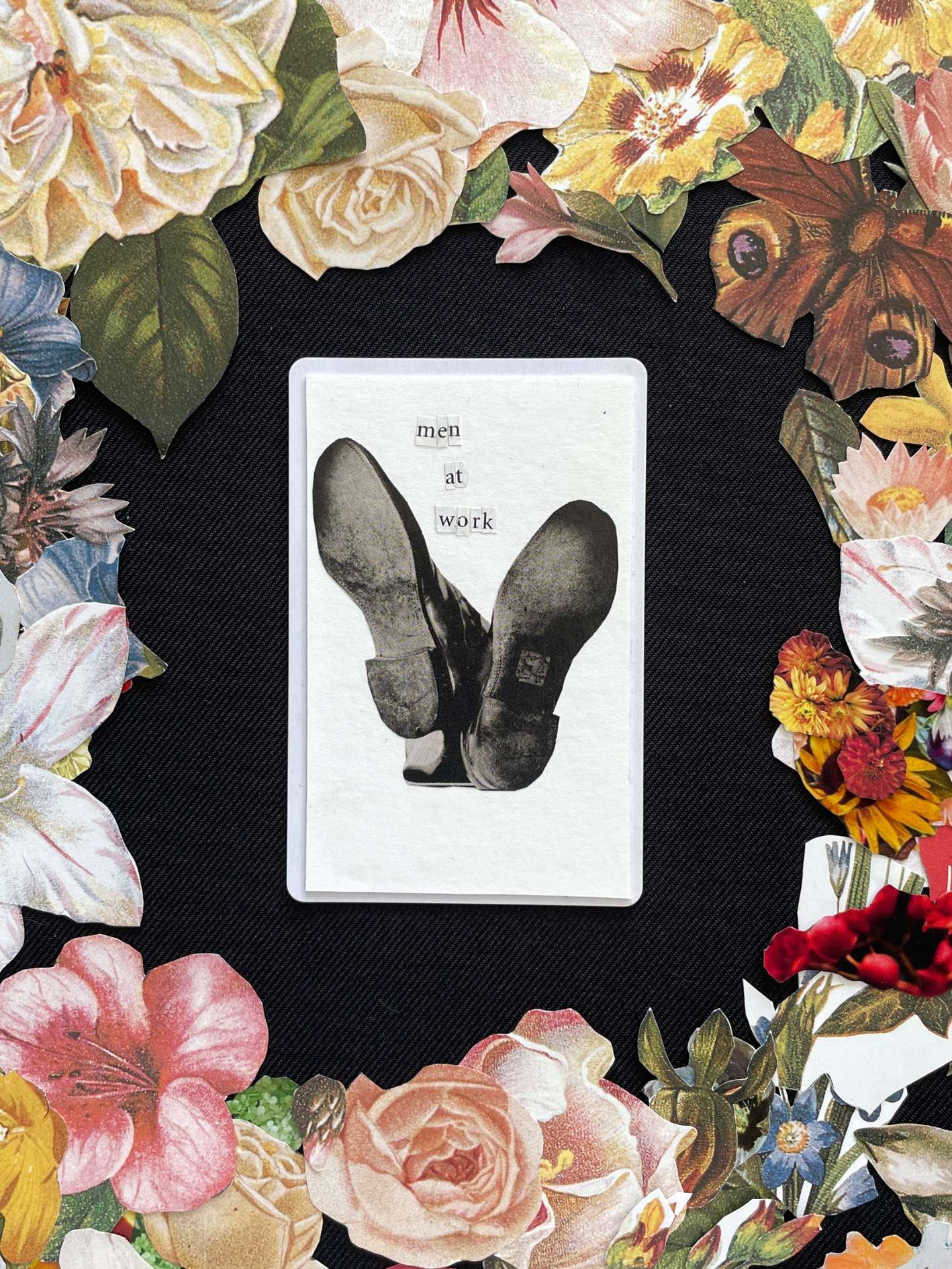 Queen Of Spades, Original Mini Collage Card