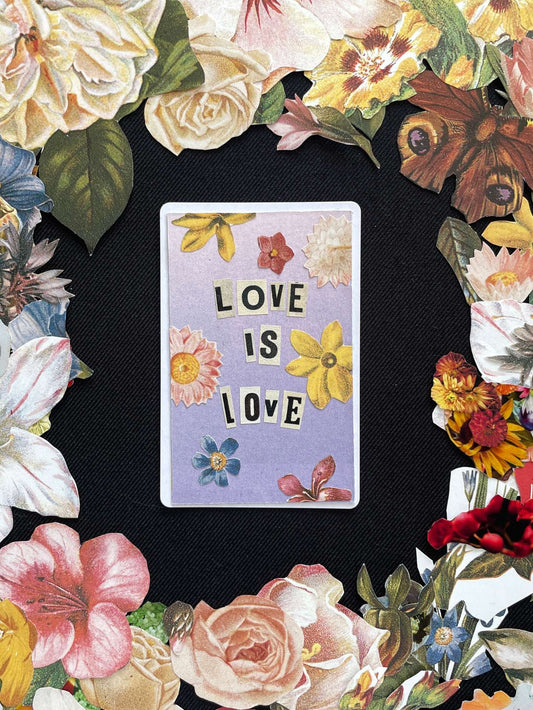 Eight Of Spades, Original Mini Collage Card